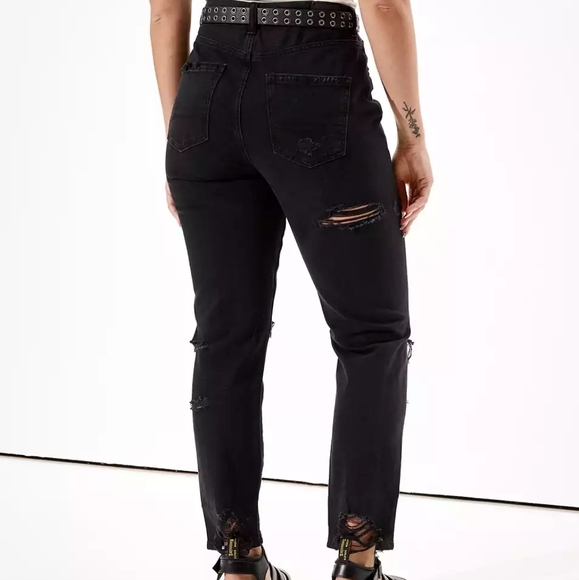 American Eagle Destroyed Mom Jeans - Picture 3 of 7